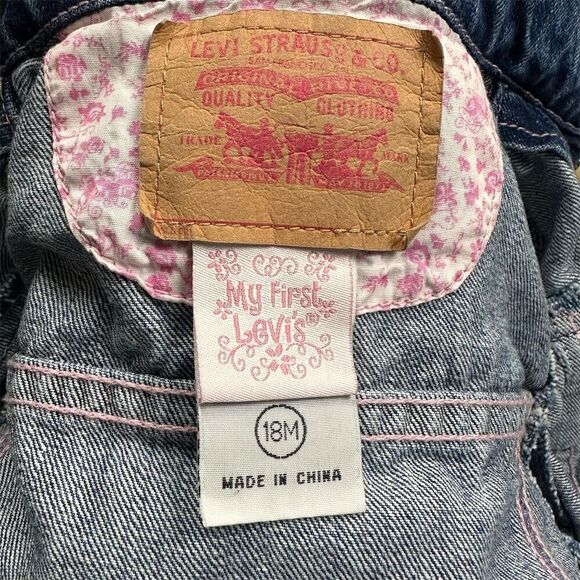 Levi's Baby/Toddler Vintage Denim Jean Jacket Size 18M Girl’s My First Levi’s - Picture 6 of 8